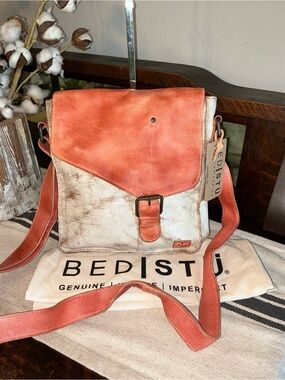 NWT Bed Stu Leather Venice Beach Crossbody Bag Blush Pink Nectar Lux MSRP $240